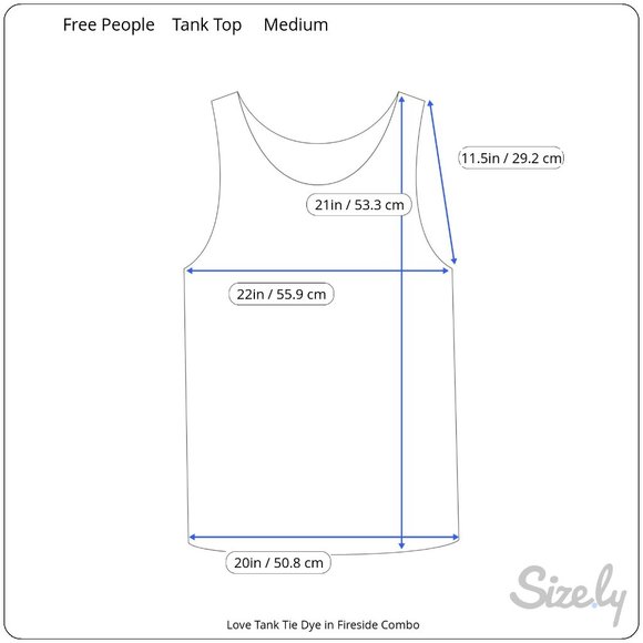 NWT FREE PEOPLE Love Tank Tie Dye in Fireside Combo Size Medium - Picture 15 of 16